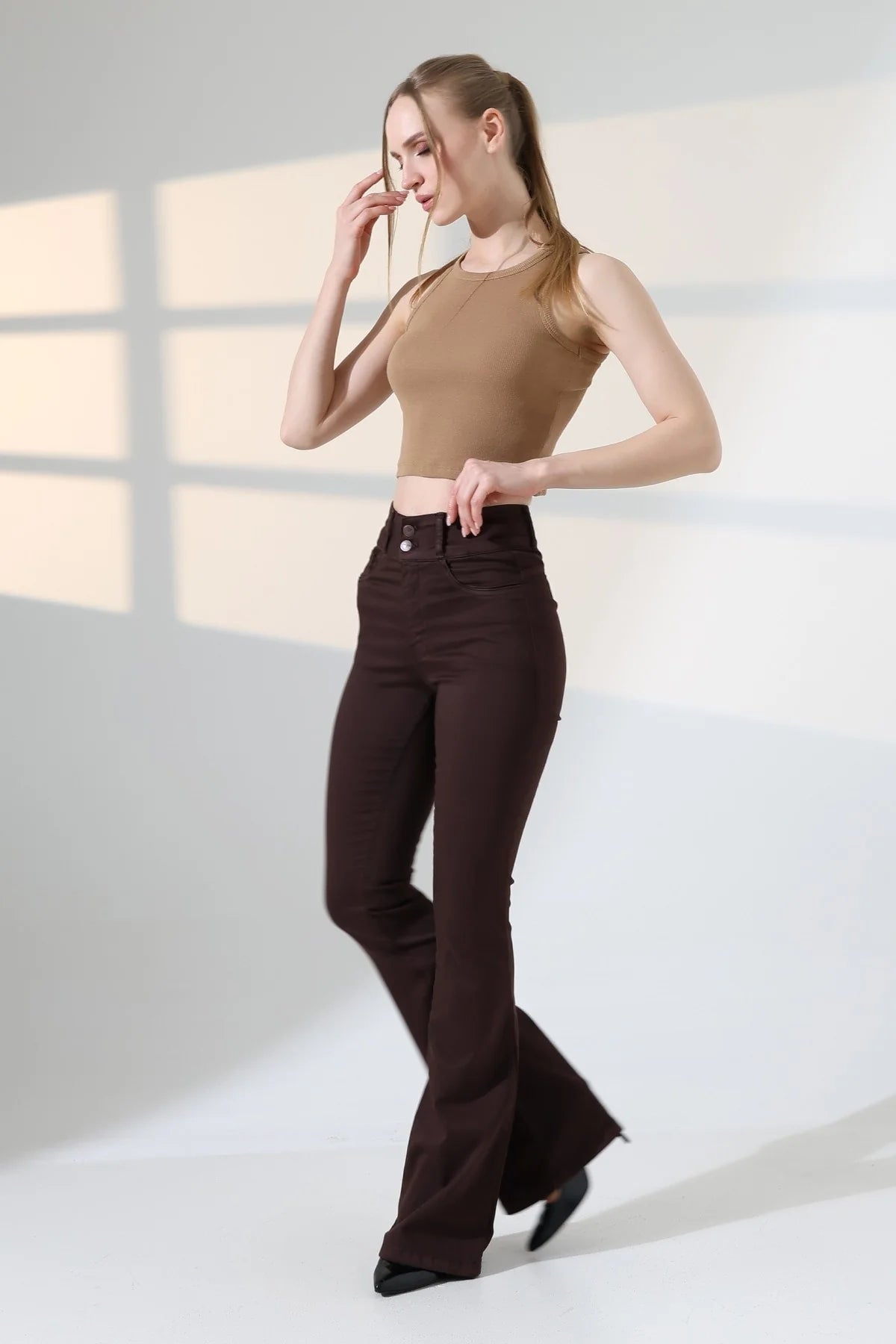 Flarino Jeans Brown