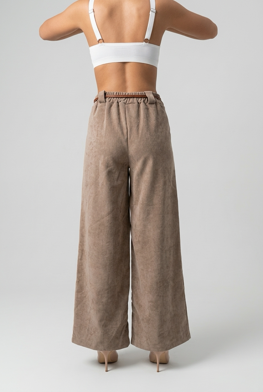 VELOURA PANTS-Beige