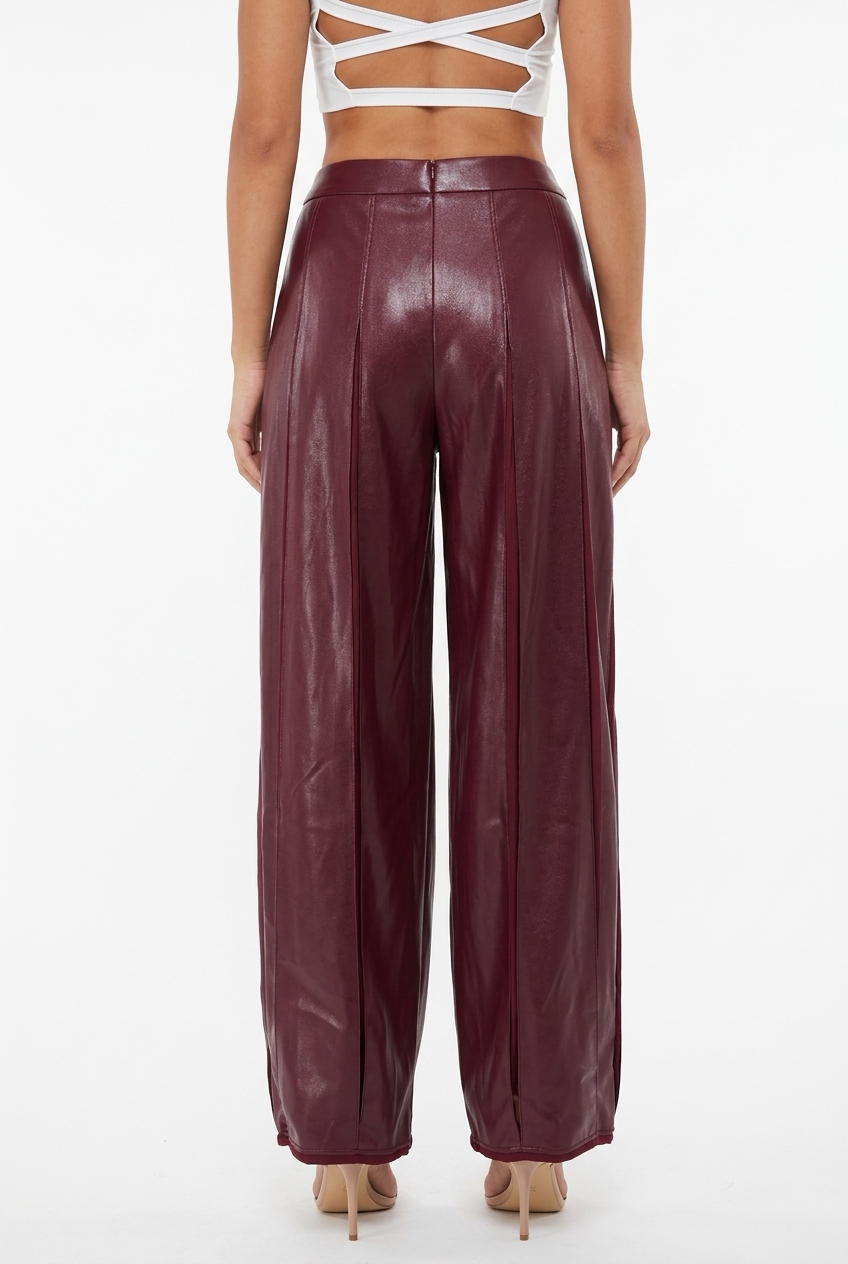 MELANIA PANTS-Burgundy