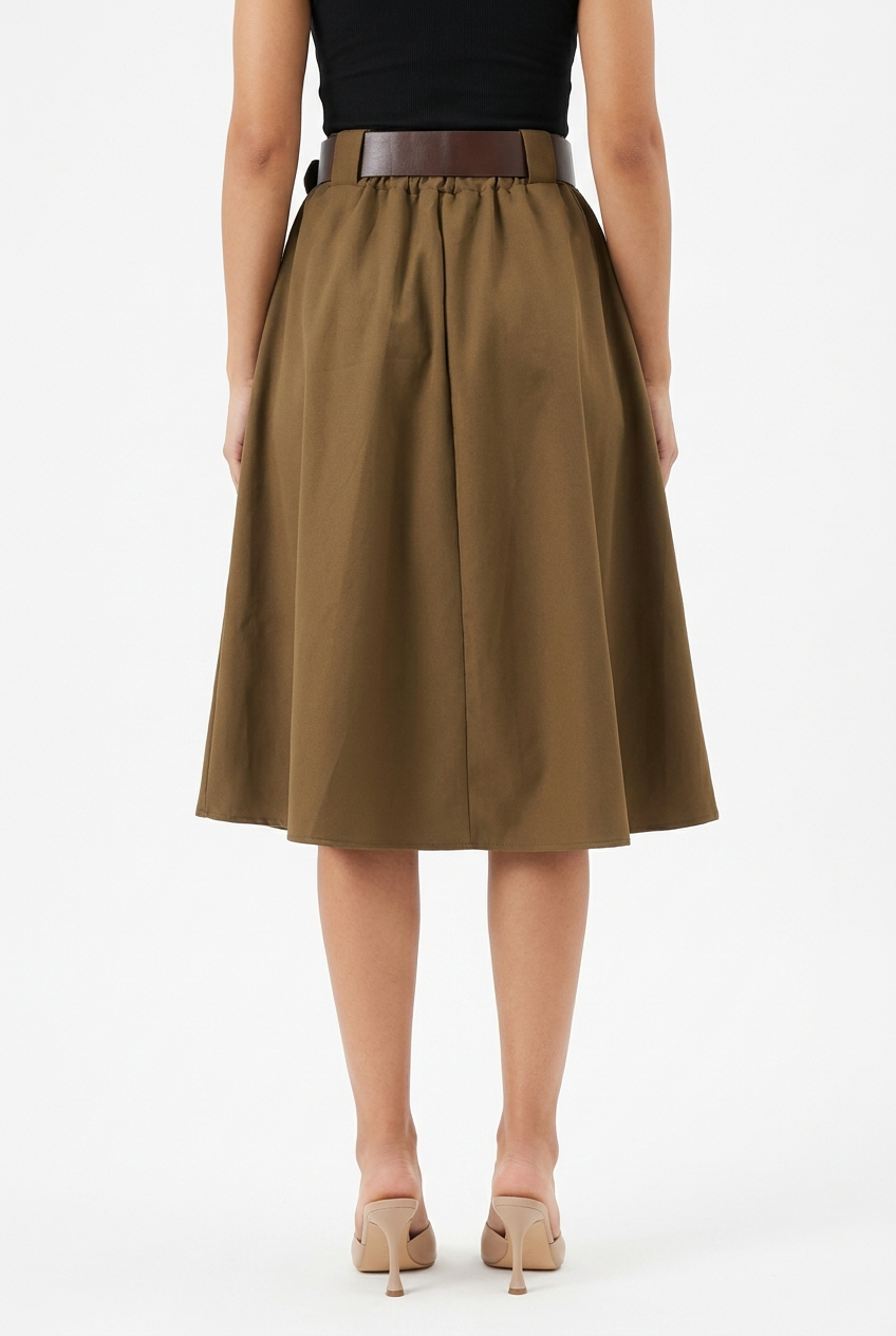 DELICIA SKIRT-Khaki