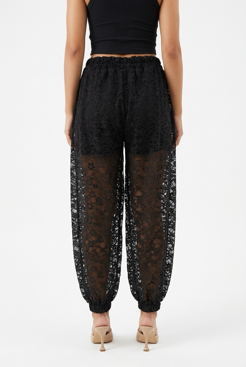 PANOLACE PANTS-Black