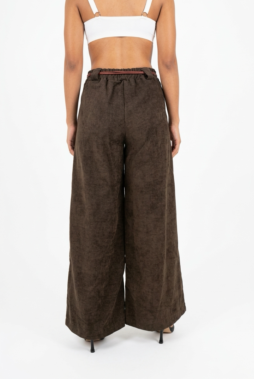 VELOURA PANTS-Olive Green
