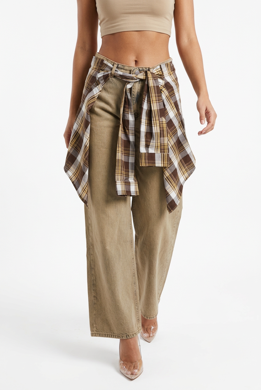 YOUMI JEANS-Brown