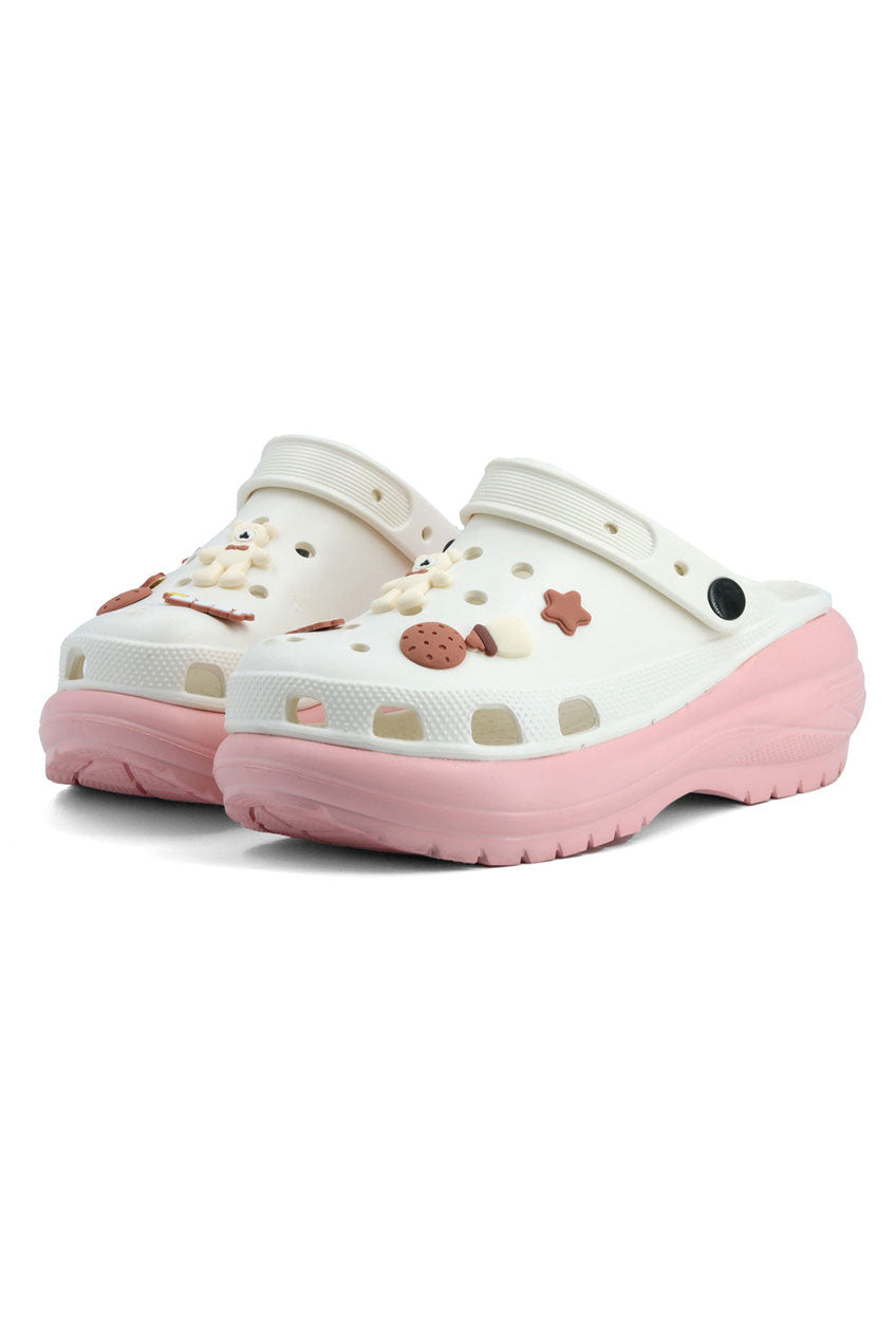 Bear Crocs Lime Pink