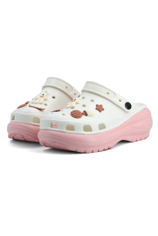 Bear Crocs Lime Pink