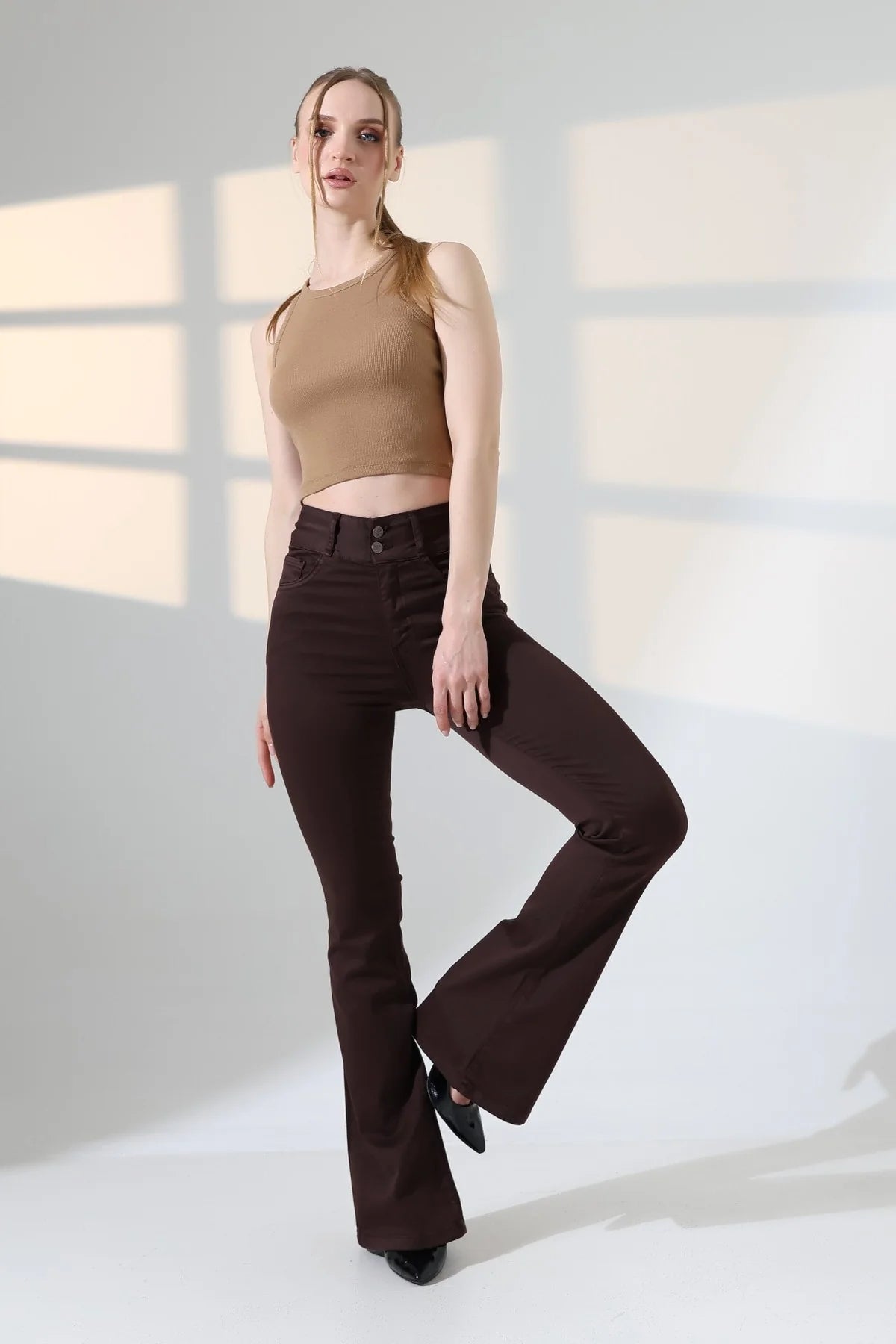 Flarino Jeans Brown