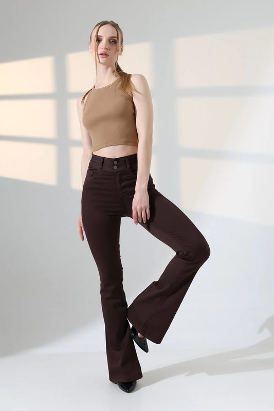 Flarino Jeans Brown