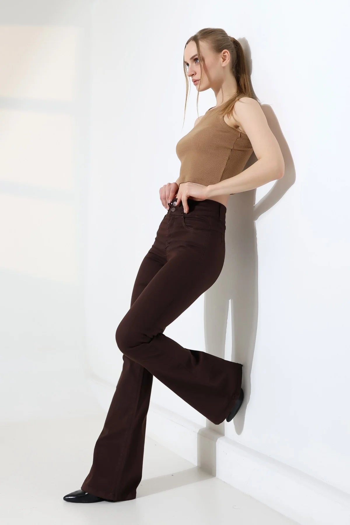 Flarino Jeans Brown