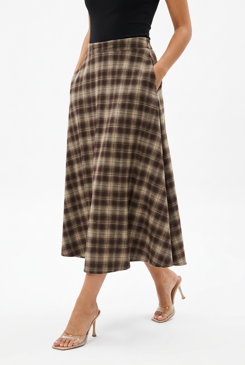 DONNO SKIRT-Brown