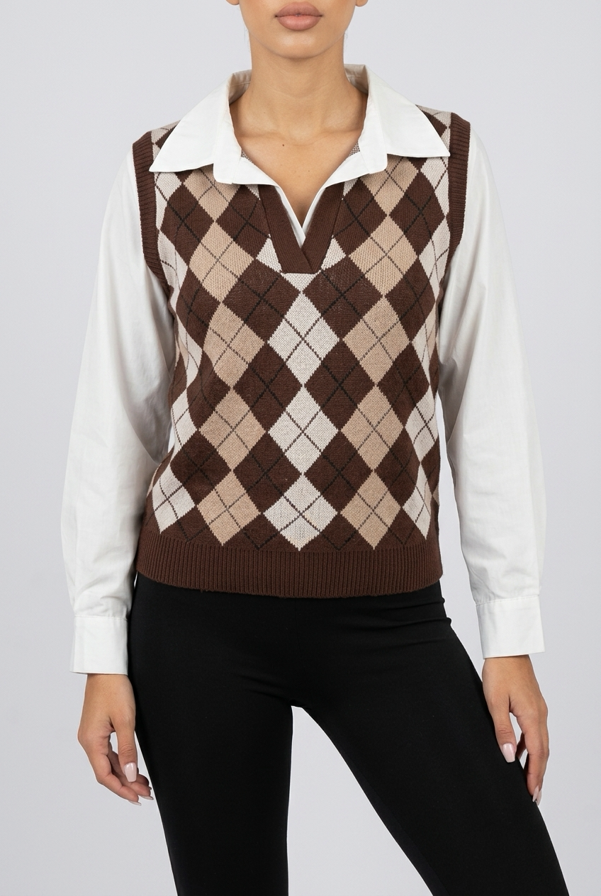 SKOLINA TOP-Brown