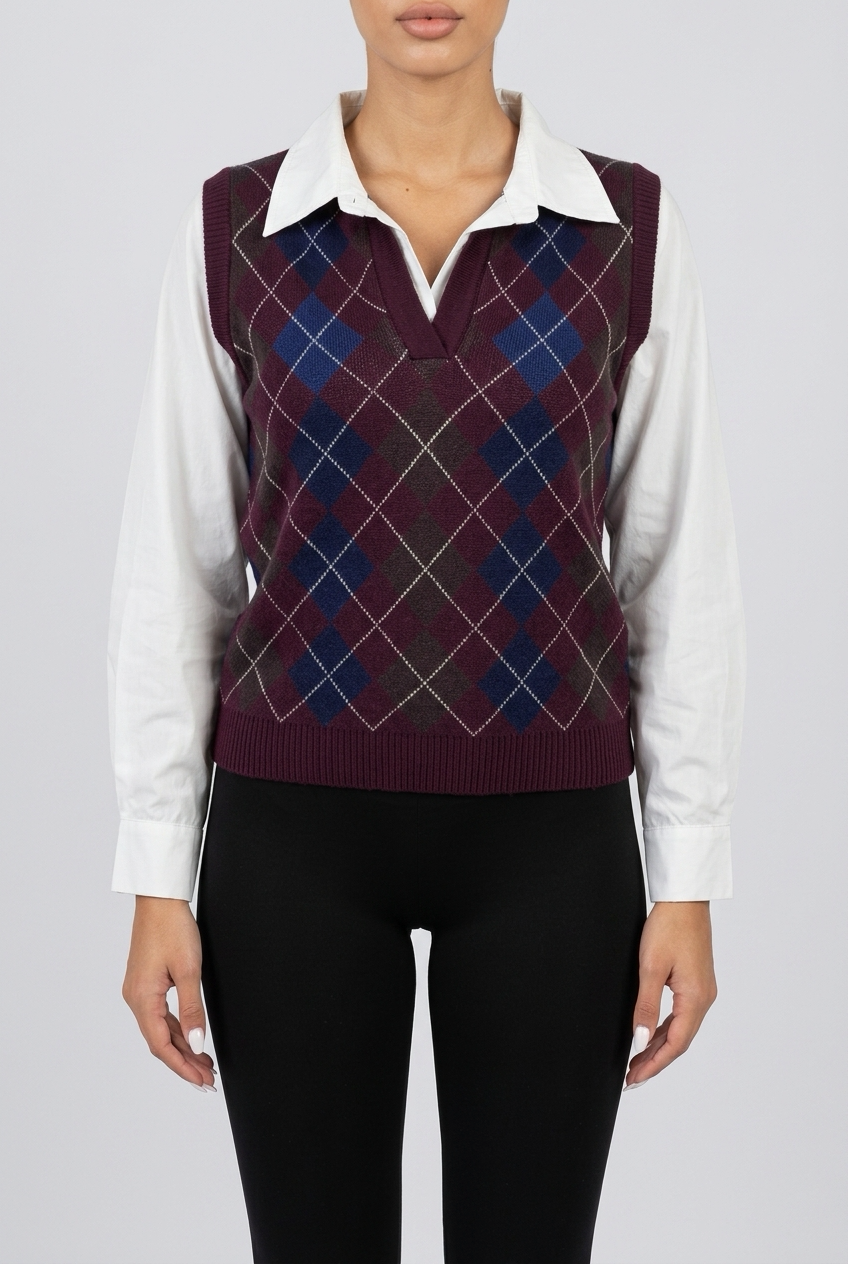 SKOLINA TOP-Burgundy