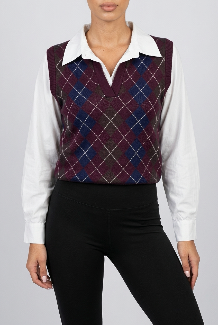 SKOLINA TOP-Burgundy