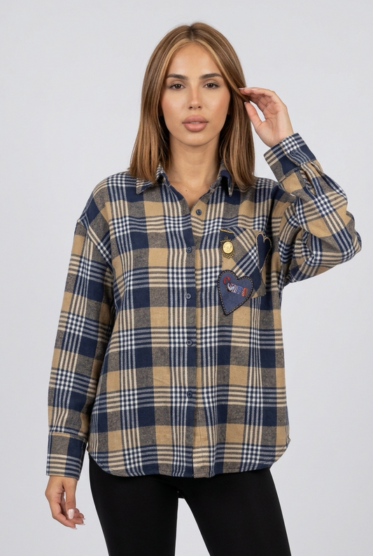 PINLOVE SHIRT-Navy