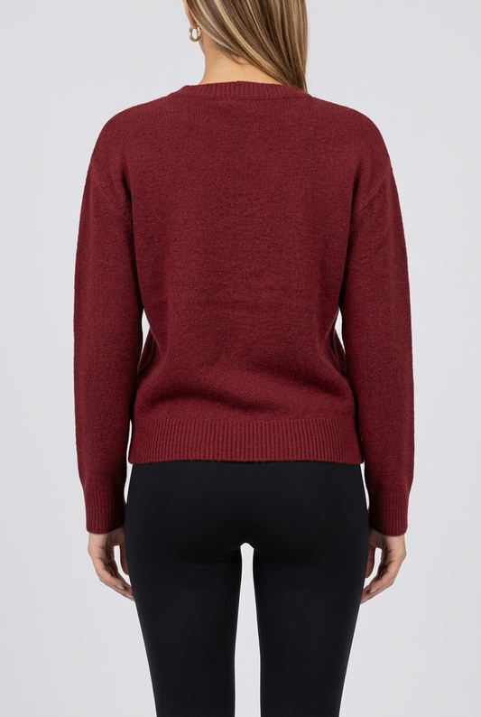 JEDDY SWEATER-Burgundy
