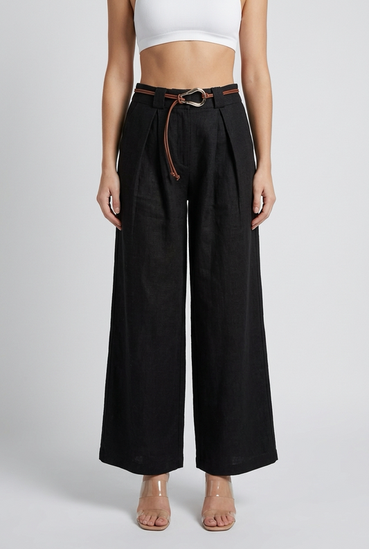 VELOURA PANTS-Black