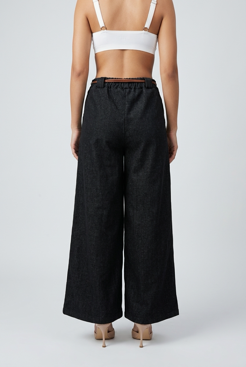 VELOURA PANTS-Black