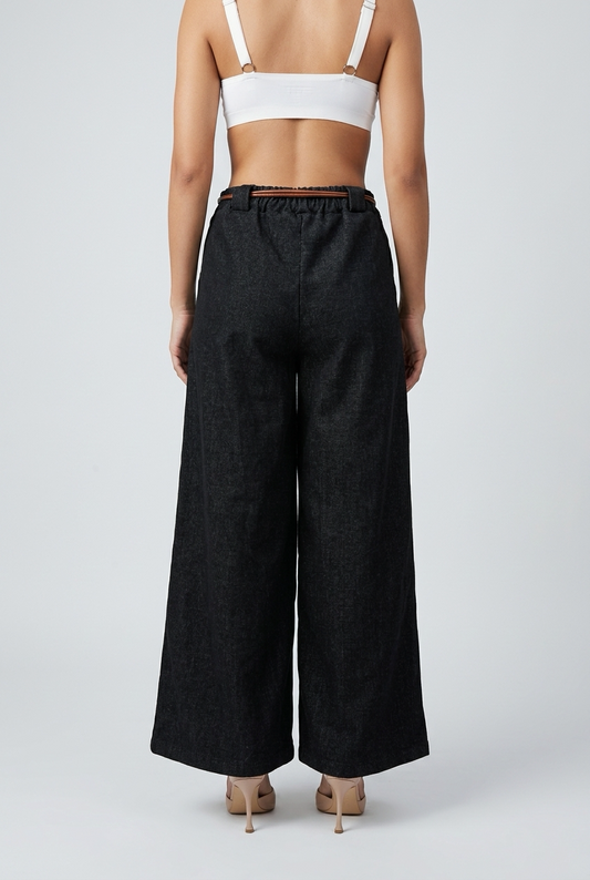 VELOURA PANTS-Black