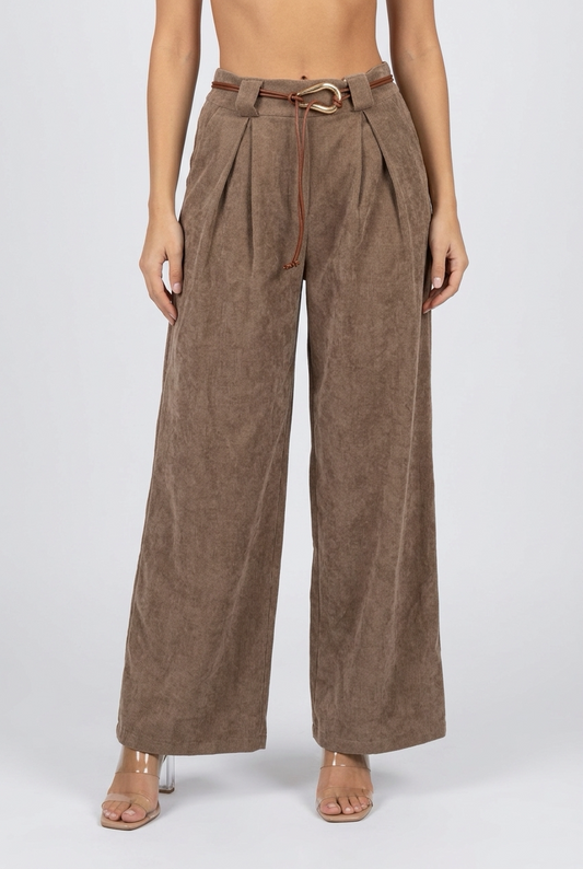 VELOURA PANTS-Beige