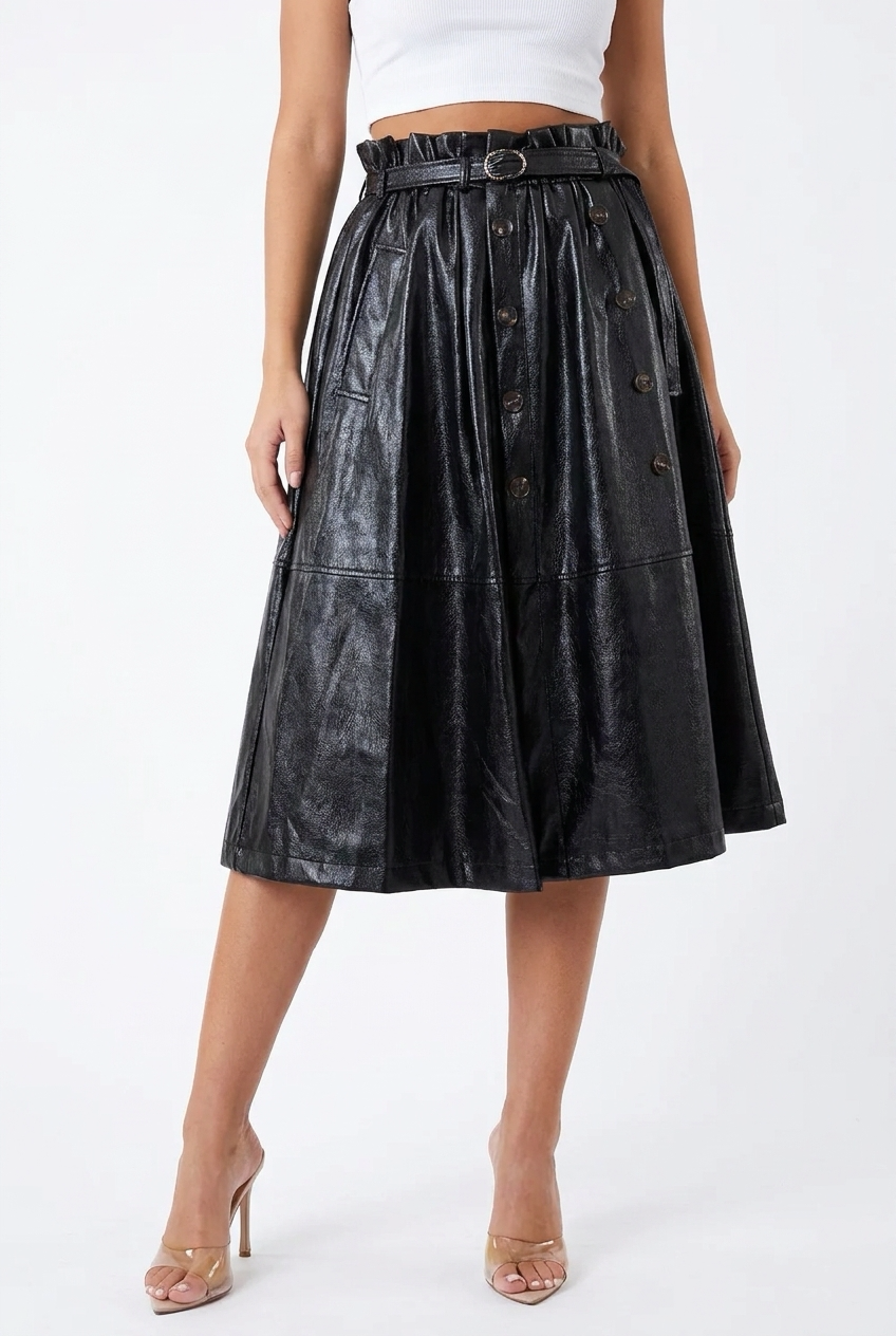 GLOSSANA SKIRT-Black