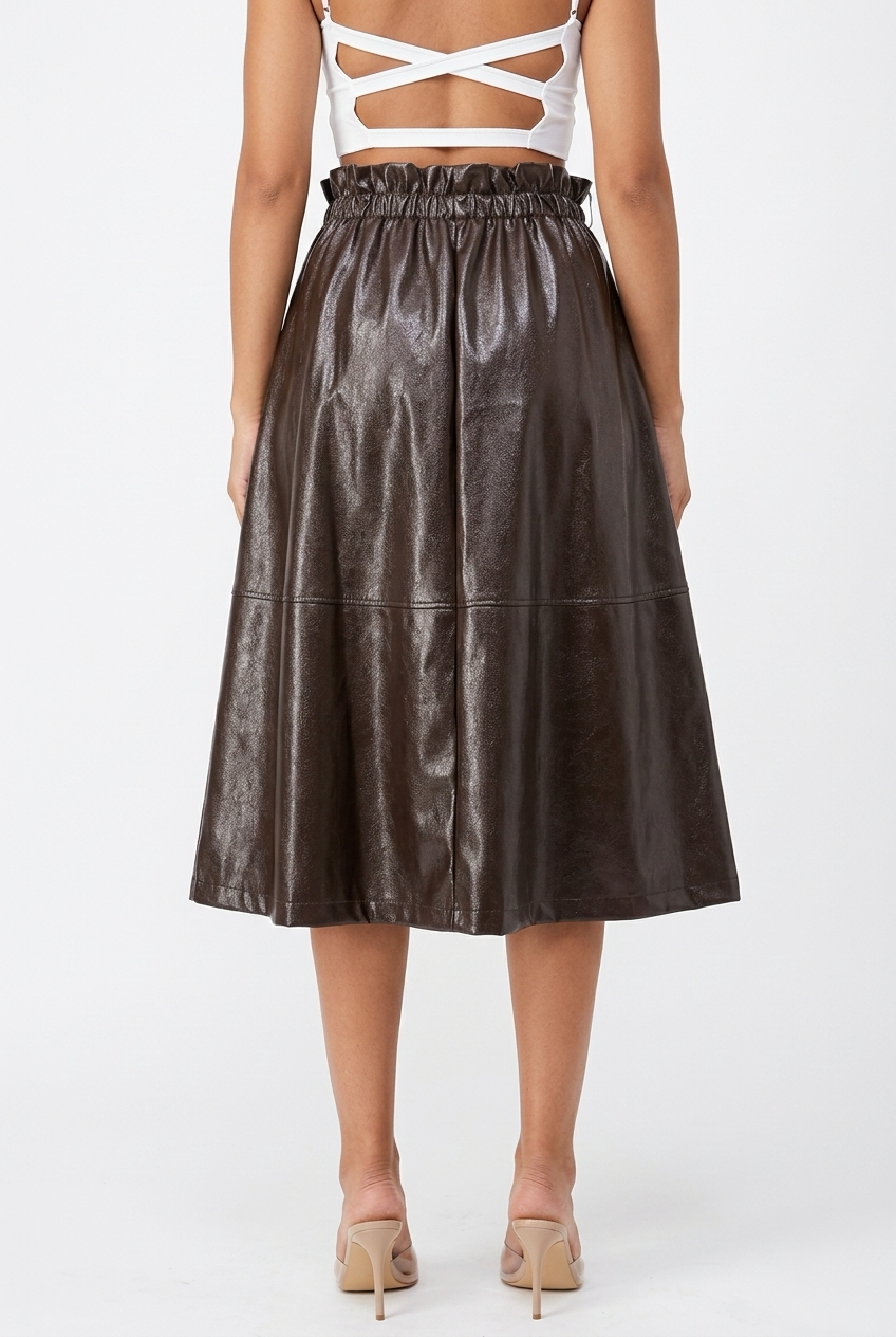 GLOSSANA SKIRT-Brown