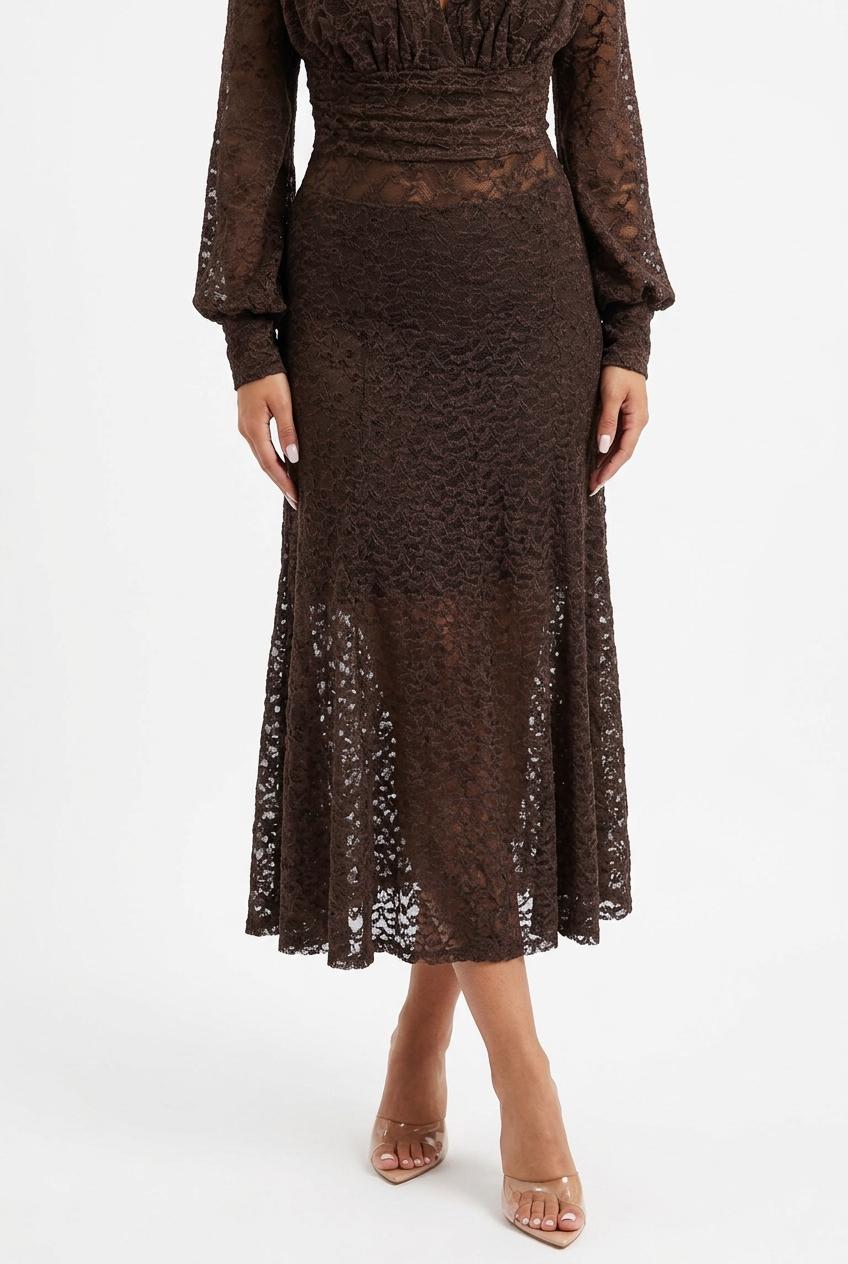 LACINA SKIRT-Brown