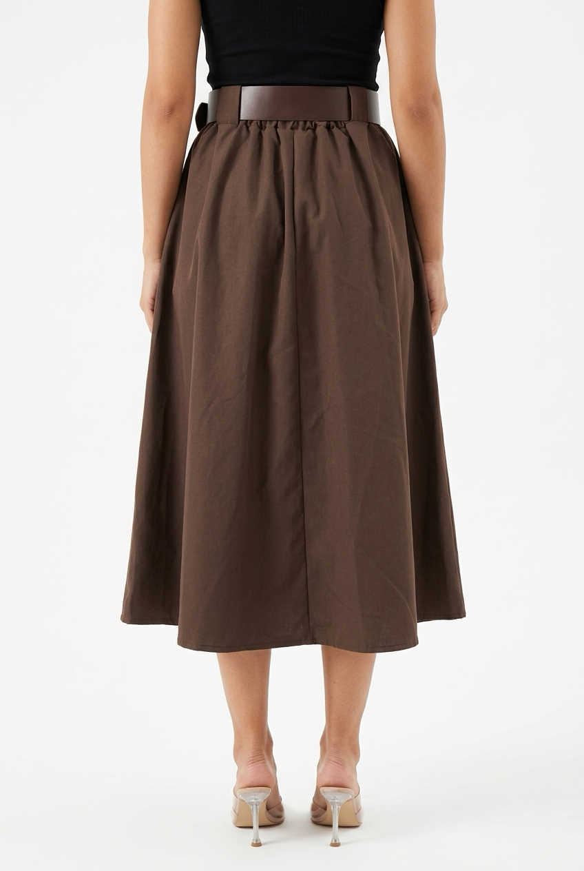 DELICIA SKIRT-Brown