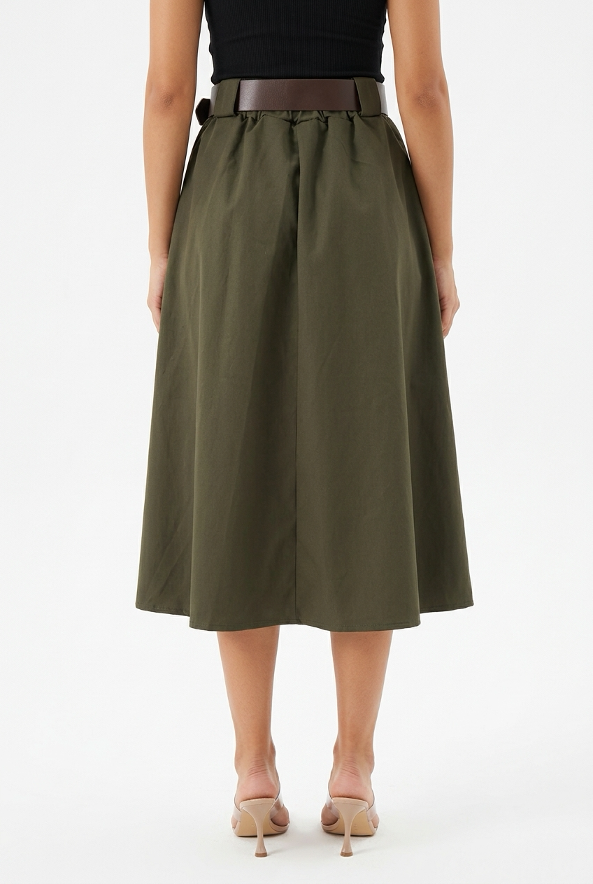 DELICIA SKIRT-Olive Green