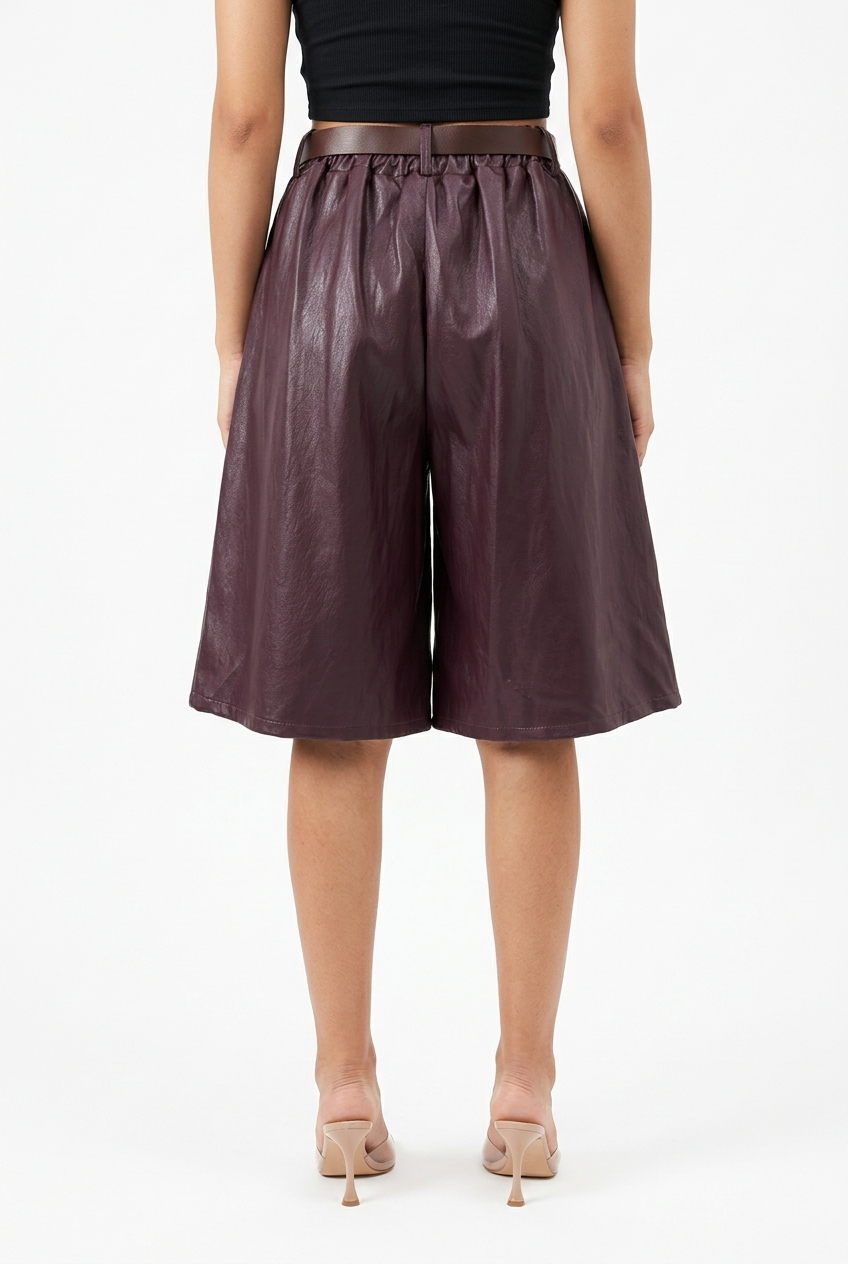 BERLO SHORTS-Burgundy