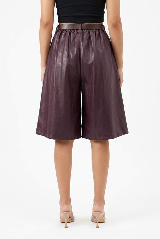 BERLO SHORTS-Burgundy
