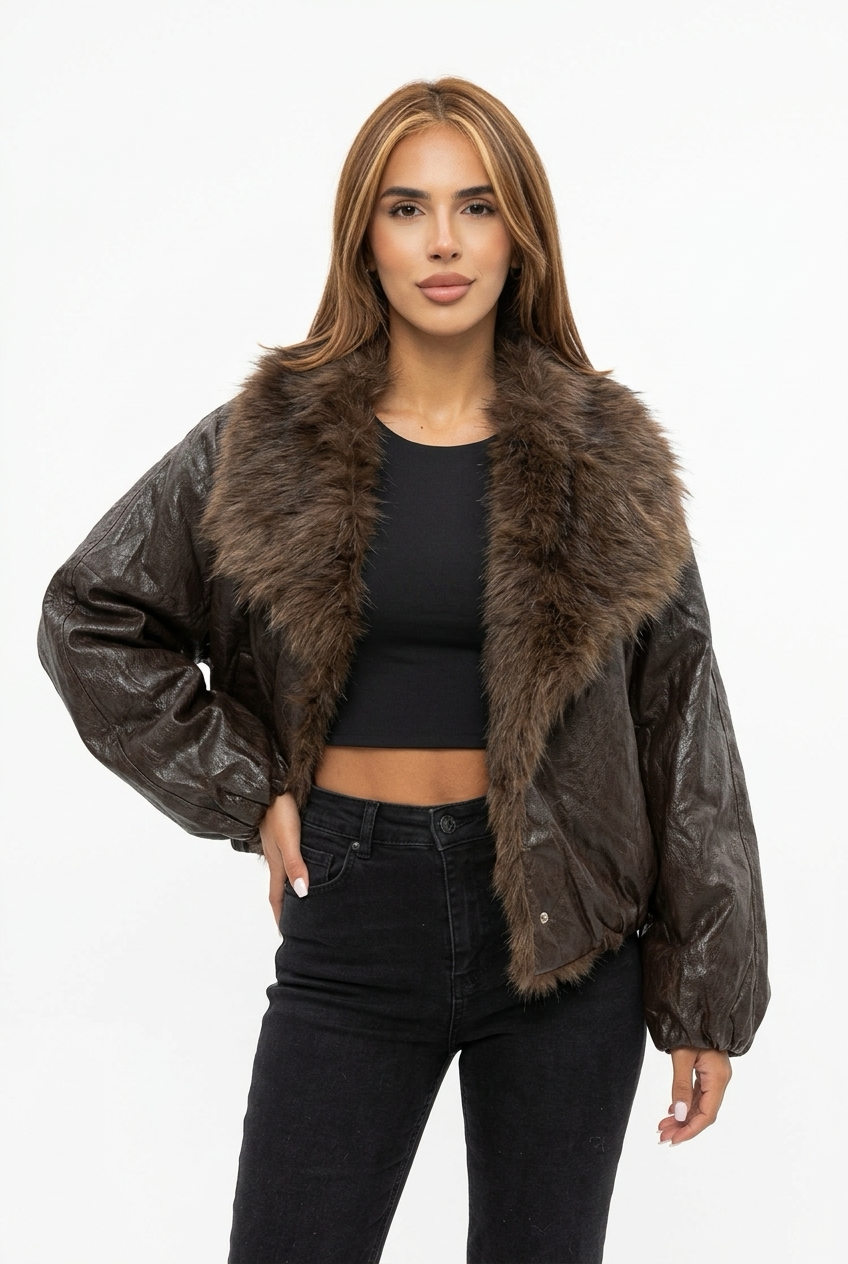VOLVA JACKET-Brown