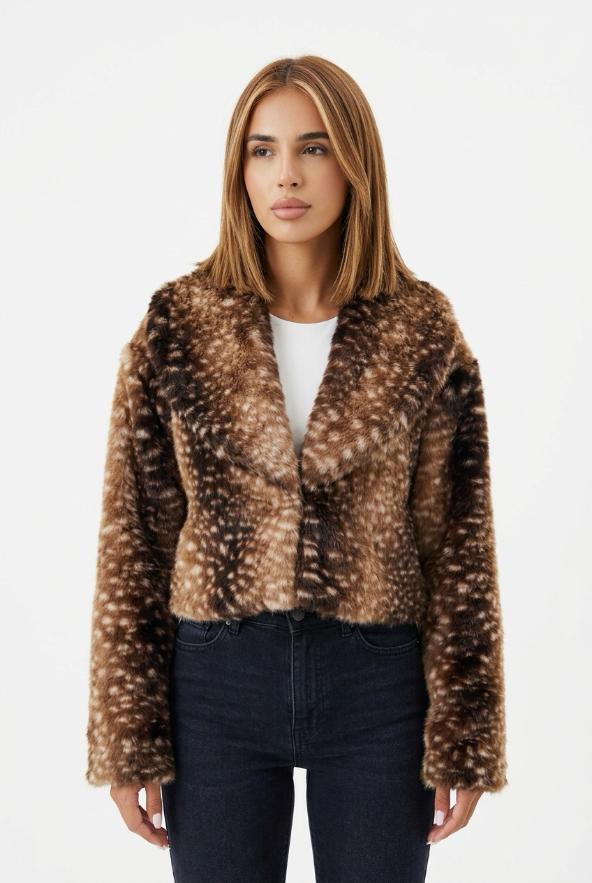 BAMBI FUR JACKET-Brown