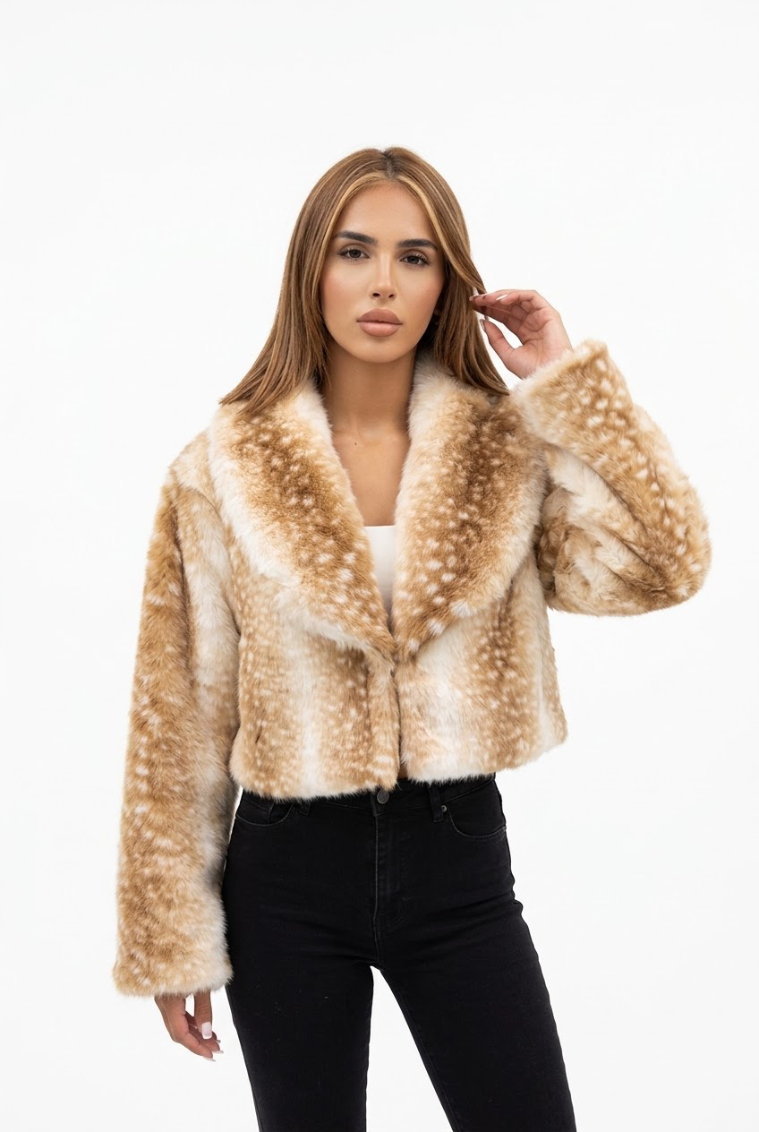 BAMBI FUR JACKET-Beige
