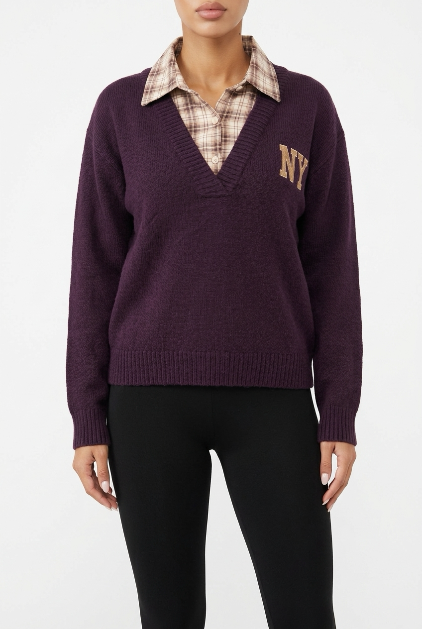 NY SWEATER-Purple