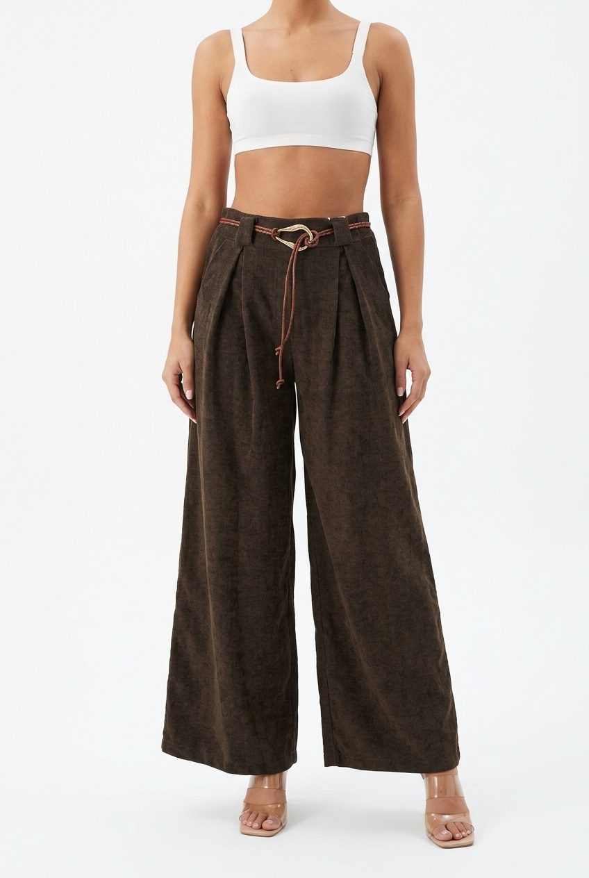 VELOURA PANTS-Olive Green