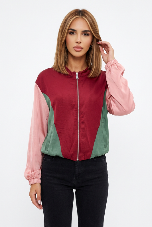 ROLL JACKET-Burgundy