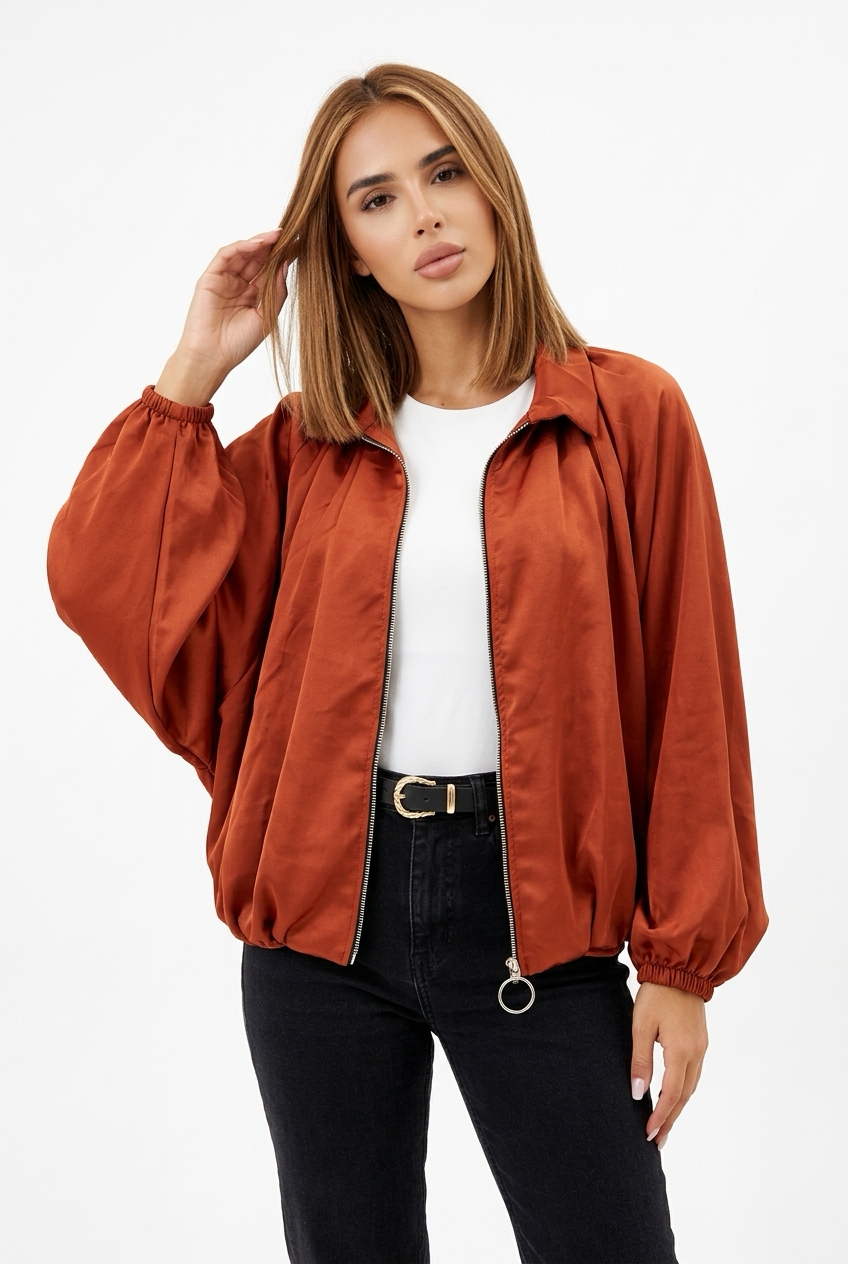 TREVIA JACKET-Brick