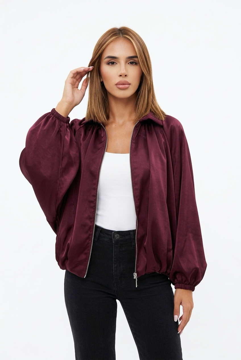 TREVIA JACKET-Burgundy