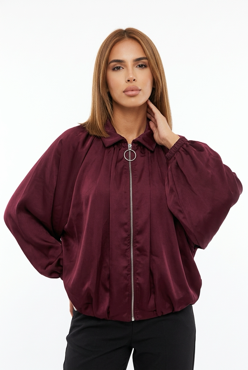 TREVIA JACKET-Burgundy