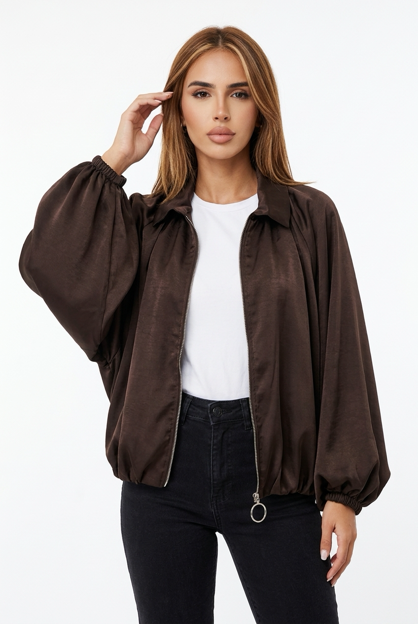 TREVIA JACKET-Brown