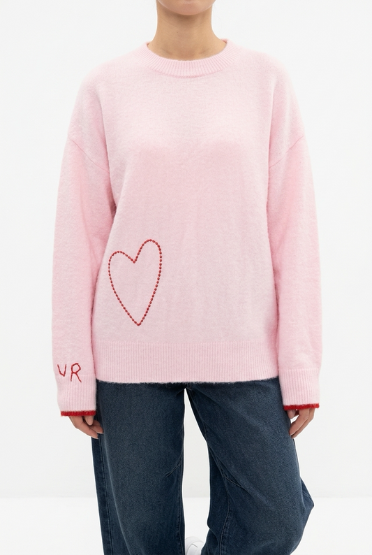 REDHEART SWEATER-Pink
