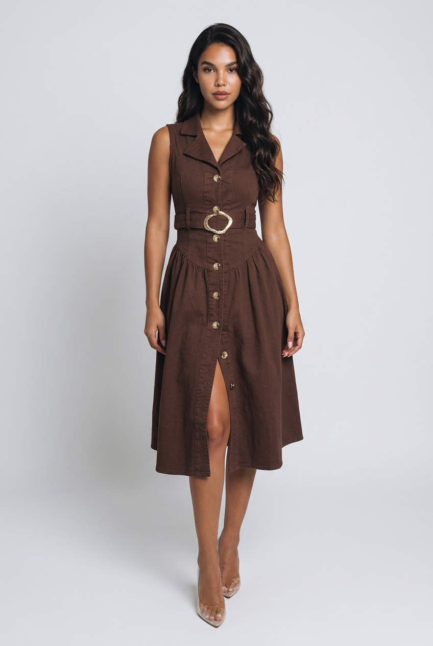 Aura Dress Brown