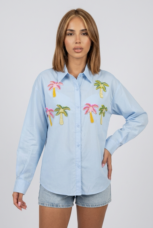 Palm Shirt Blue